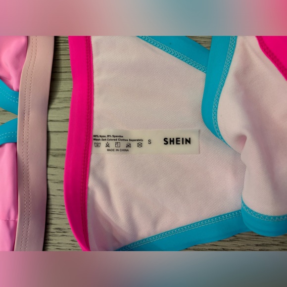 SHEIN Colorblock Neon Bikini Set Size S - Picture 5 of 9